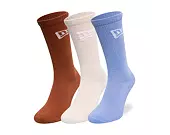 Ponožky New Era Flag Crew Socks Stone / Nutshell / Blue