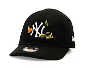 Dětská kšiltovka New Era 9FORTY Kids MLB Icon New York Yankees Black / White