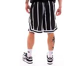 Kraťasy Karl Kani Small Signature Striped Mesh Shorts Black/White