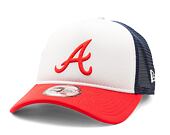 Kšiltovka New Era 9FORTY A-Frame Trucker MLB Logo Trucker Atlanta Braves - Scarlet / Navy