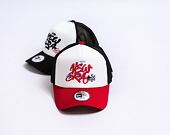 Dětská kšiltovka New Era 9FORTY Kids A-Frame Trucker Graffiti Trucker - Scarlet / White