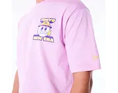 Triko New Era - Location Graphic Oversized Tee - Pastel Pink / White