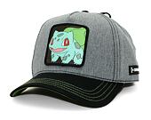 Kšiltovka Capslab x POKEMON tweed - Bulbasaur