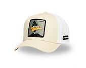 Kšiltovka Capslab - Trucker Looney Tunes - Daffy Duck - Cream / White