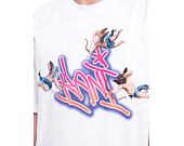 Triko Karl Kani - Woven Signature Airbrush Amor Tee - white/pink