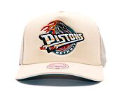 Kšiltovka Mitchell & Ness - Detroit Pistons - Evergreen Trucker Hwc - Off White