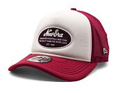 Kšiltovka New Era - Branded Oval Foam Patch 9FORTY Trucker - White / Cherry