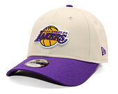 Dětská Kšiltovka New Era - NBA Color Block 9FORTY - LA Lakers - Stone / Purple