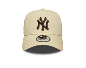 Kšiltovka New Era - MLB League Essential 9FORTY A-Frame - NY Yankees - Cream / Auburn