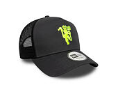 Kšiltovka New Era - Seasonal 9FORTY Trucker - Manchester United FC - Graphite / Cyber Yellow
