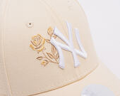 Dámská Kšiltovka New Era - MLB Roses 9FORTY - NY Yankees - Cream