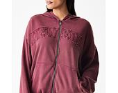 Mikina New Era - Branded Washed Full-Zip Hoody - Burgundy