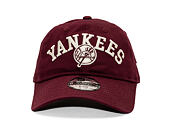 Dětská Kšiltovka New Era - MLB College 9TWENTY - NY Yankees - Burgundy