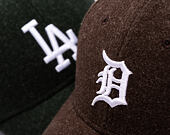 Kšiltovka New Era - MLB Melton Wool 9FORTY - Detroit Tigers - Brown / White