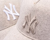 Kšiltovka New Era - MLB Melton Wool 9FORTY A-Frame - NY Yankees - Stone