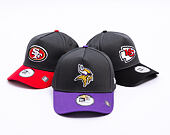 Kšiltovka New Era - NFL Charcoal Drop 9FORTY A-Frame - Minnesota Vikings - Steel Clouds / Purple