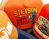 Kšiltovka Stetson - Trucker Cap Piston - Navy/Burned Orange