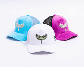 Kšiltovka Reflection Luxury Velvet Rhinostones White