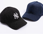 Kšiltovka New Era - MLB Melton Wool 9FORTY - NY Yankees - Black / White