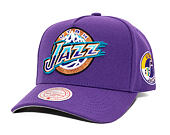 Kšiltovka Mitchell & Ness - Utah Jazz - Double Clutch Pro Snapback Hwc - Purple