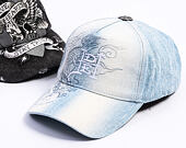 Kšiltovka Ed Hardy - Crawling Dragon Wash Denim 5 Panel Cap - Bleach