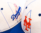 Kšiltovka New Era - MLB Retro Linen Pinstripe 59FIFTY Retro Crown - NY Mets - NY Logo - Off White
