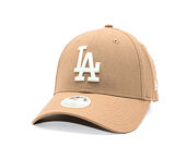 Dámská Kšiltovka New Era - MLB Linen 9FORTY - LA Dodgers - Camel