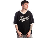 Triko Karl Kani - Cursive Varsity Crochet Boxy T-Shirt - Black