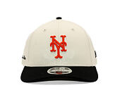 Kšiltovka New Era - MLB Side Script 9FORTY M-CROWN - NY Mets - Cream / Black