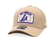 Kšiltovka New Era - NBA Felt Patch 9FORTY M-CROWN A-Frame Trucker - LA Lakers - Camel