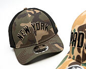Kšiltovka New Era - MLB Wordmark Camo 9FORTY M-CROWN - NY Yankees - Woodland Camo