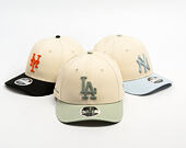 Kšiltovka New Era - MLB Side Script 9FORTY M-CROWN - LA Dodgers - Cream / Pastel Green