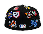 Kšiltovka New Era - MiLB All Over Logo 59FIFTY - Black