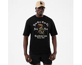 Triko New Era - Branded Oversized Graphic Tee - Black