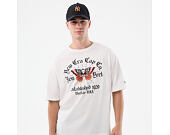 Triko New Era - Branded Oversized Graphic Tee - White
