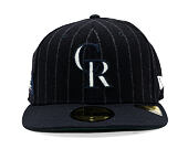 Kšiltovka New Era - MLB Moon Cooperstown 59FIFTY - Colorado Rockies - White And Navy Pinstripe
