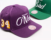 Kšiltovka Mitchell & Ness - Player Script Hwc - NBA - Los Angeles Lakers - Shaquille O'Neal - Purple
