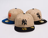 Kšiltovka New Era - MLB "Summer Twine" 59FIFTY - NY Yankees - Team Color / Open Market Tan