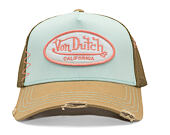 Kšiltovka Von Dutch - Trucker - Mint / Tan