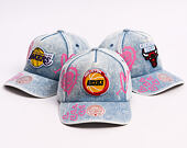 Kšiltovka Mitchell & Ness - Painted Love - NBA - Houston Rockets - Light Blue
