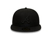 Kšiltovka New Era - MLB Black on Black 59FIFTY - Atlanta Braves - Black