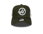 Kšiltovka New Era - F1 Seasonal 9FORTY A-Frame Trucker - HAAS F1 - New Olive