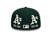 Kšiltovka New Era - MLB IMAGE DROP All-Over 59FIFTY Low Profile - Oakland Athletics - Green