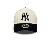 Dětská Kšiltovka New Era - MLB Cord 9FORTY M-CROWN - NY Yankees - Cream / Navy