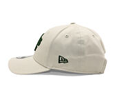 Kšiltovka New Era - MLB League Essential 9FORTY - Oakland Athletics - Stone / Dark Green