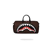 Taška Sprayground - Sharks In Paris Wtf Bubble Brown Check Duffle