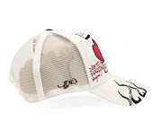 Kšiltovka Ed Hardy - Unisex Live Fast Love Hard 5 Panel Trucker Cap - White