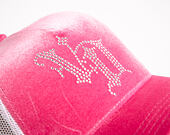 Dámská Kšiltovka Von Dutch - Baseball - Velvet Rhinestone Logo - White / Pink