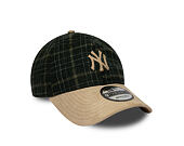 Kšiltovka New Era - MLB Mix Check 9TWENTY - NY Yankees - Stone / Cilantro Green