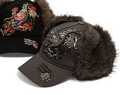 Kšiltovka Ed Hardy - Crawling Dragon Trapper - Grey